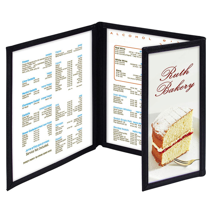 כיסוי לתפריט שקוף