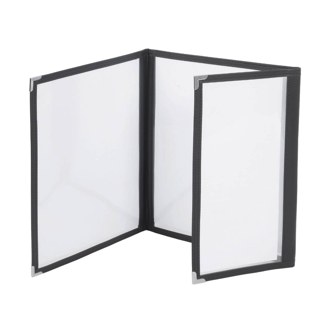 כיסוי לתפריט שקוף דו צדדי כפול וחצי