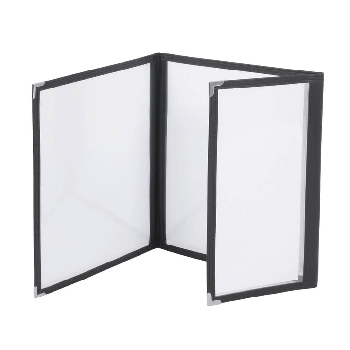 כיסוי לתפריט שקוף דו צדדי כפול וחצי