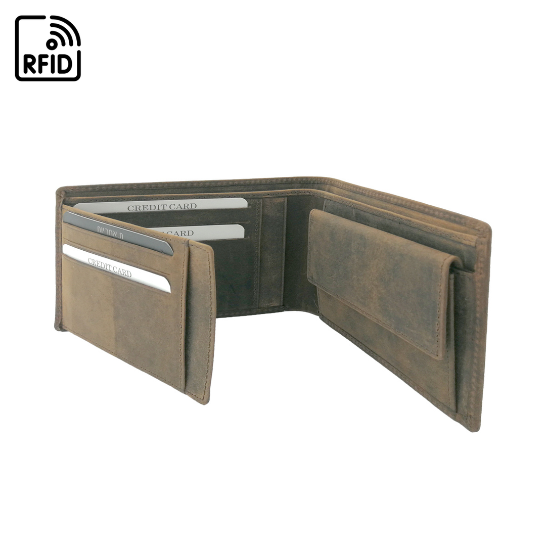 ארנק גבר מעור CRAZY HORSE